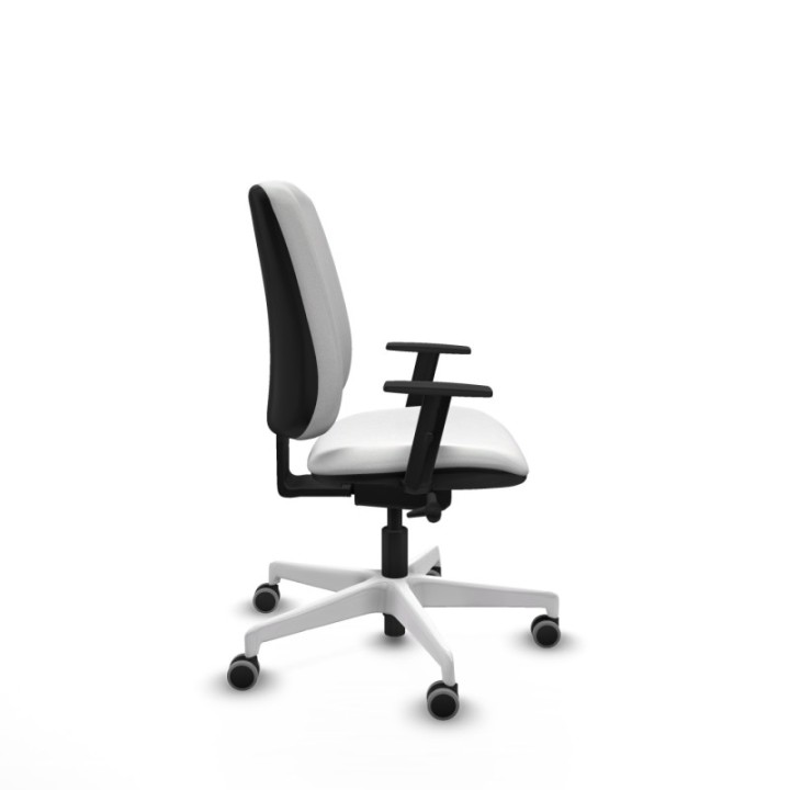 Alares tapizada traslack bali blanco brazos 1D base blanca ruedas 65mm engomadas