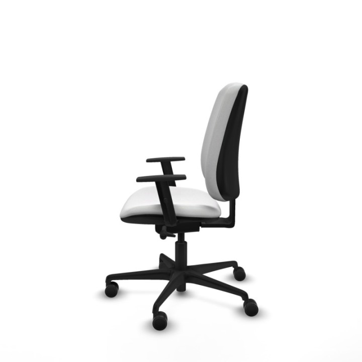 Alares tapizada traslack bali blanco brazos 1D base nailon ruedas 65 mm nailon