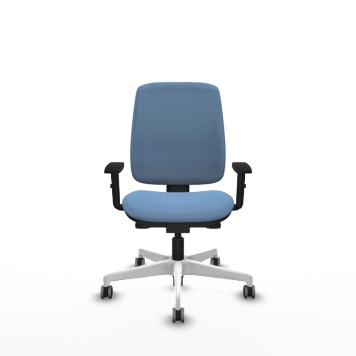 Alares tapizada traslack bali azul cielo brazos 1D base blanca ruedas 65mm engomadas