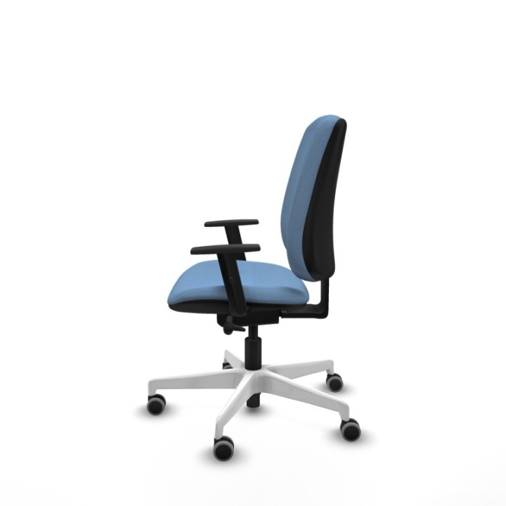 Alares tapizada traslack bali azul cielo brazos 1D base blanca ruedas 65mm engomadas