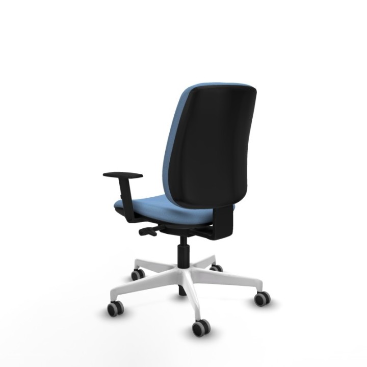 Alares tapizada traslack bali azul cielo brazos 1D base blanca ruedas 65mm engomadas