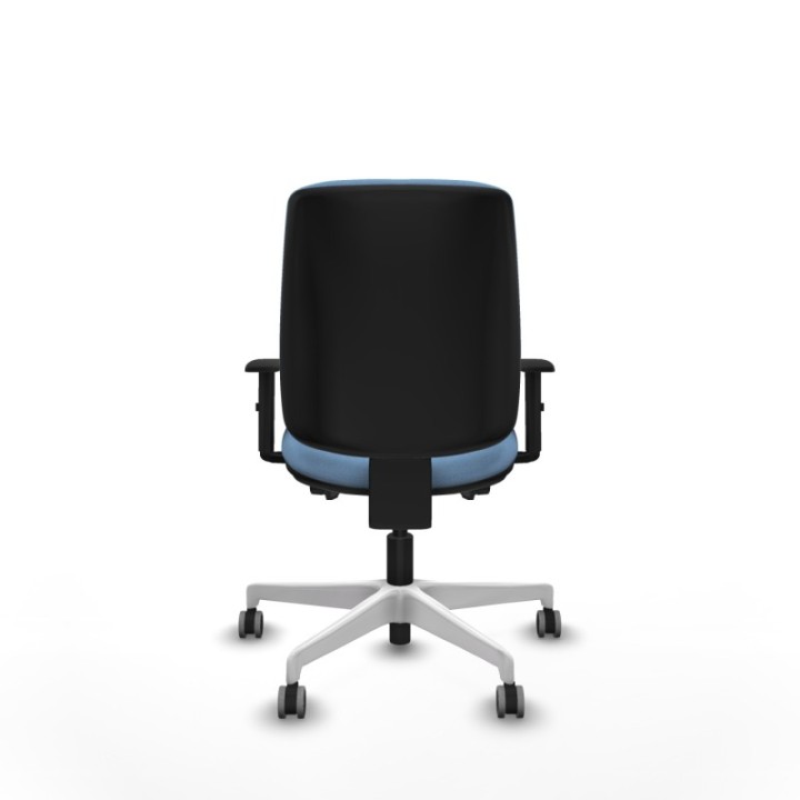 Alares tapizada traslack bali azul cielo brazos 1D base blanca ruedas 65mm engomadas