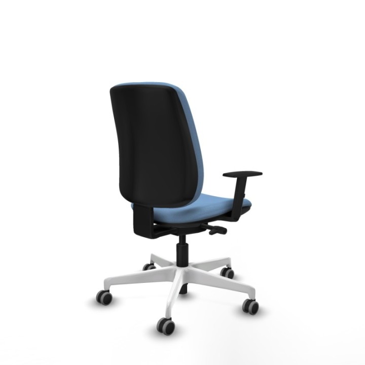 Alares tapizada traslack bali azul cielo brazos 1D base blanca ruedas 65mm engomadas