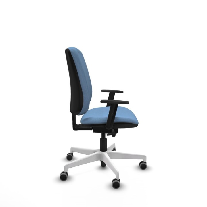 Alares tapizada traslack bali azul cielo brazos 1D base blanca ruedas 65mm engomadas