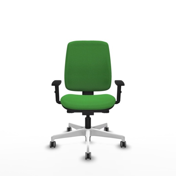 Alares tapizada traslack bali verde brazos 1D base blanca ruedas 65mm engomadas