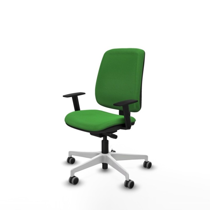 Alares tapizada traslack bali verde brazos 1D base blanca ruedas 65mm engomadas