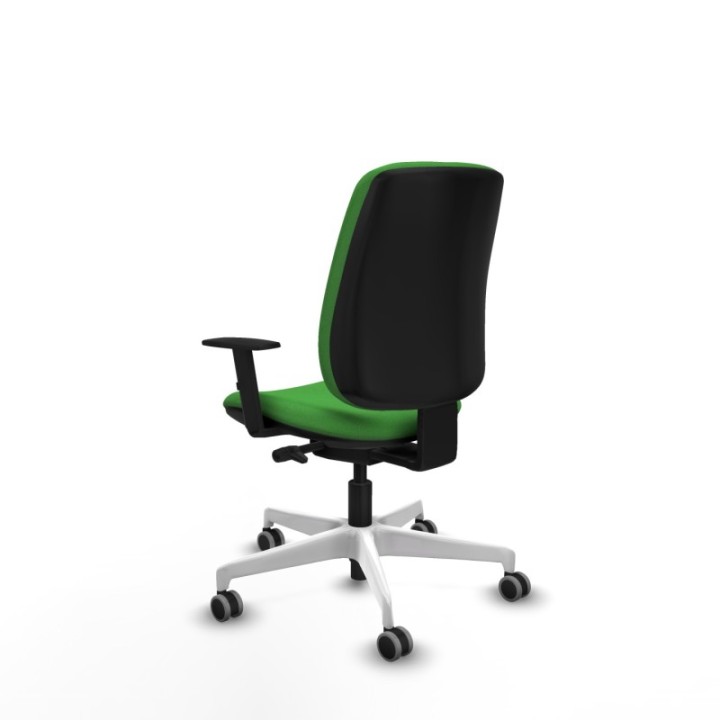 Alares tapizada traslack bali verde brazos 1D base blanca ruedas 65mm engomadas