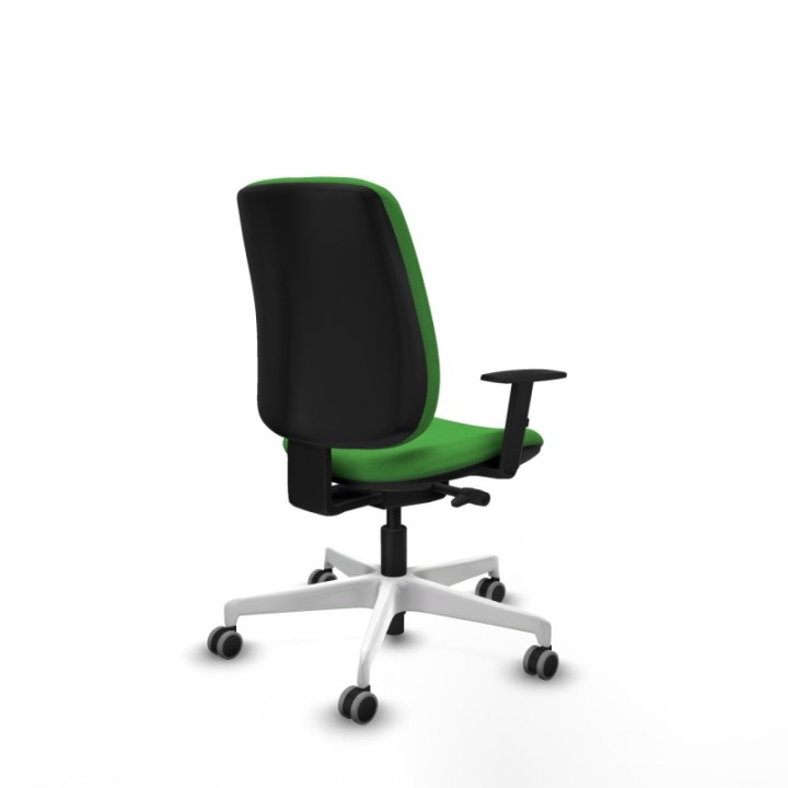 Alares tapizada traslack bali verde brazos 1D base blanca ruedas 65mm engomadas