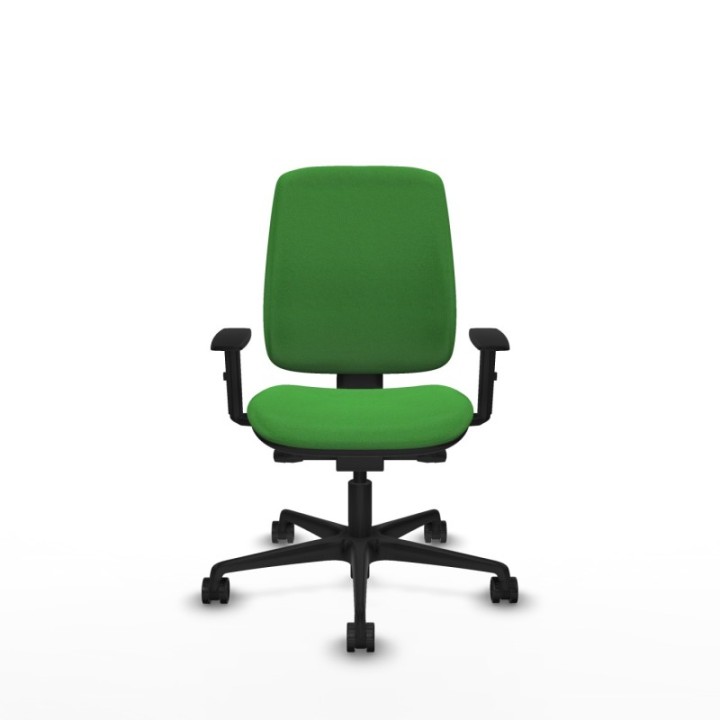 Alares tapizada traslack bali verde brazos 1D base nailon ruedas 65 mm nailon