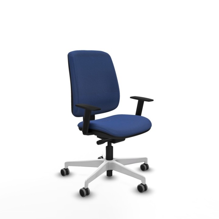 Alares tapizada traslack bali azul marino brazos 1D base blanca ruedas 65mm engomadas