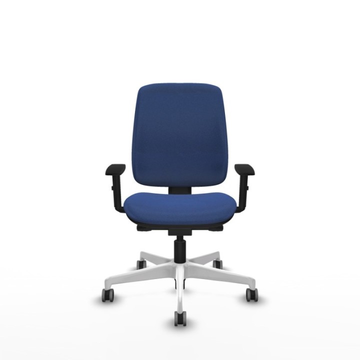 Alares tapizada traslack bali azul marino brazos 1D base blanca ruedas 65mm engomadas