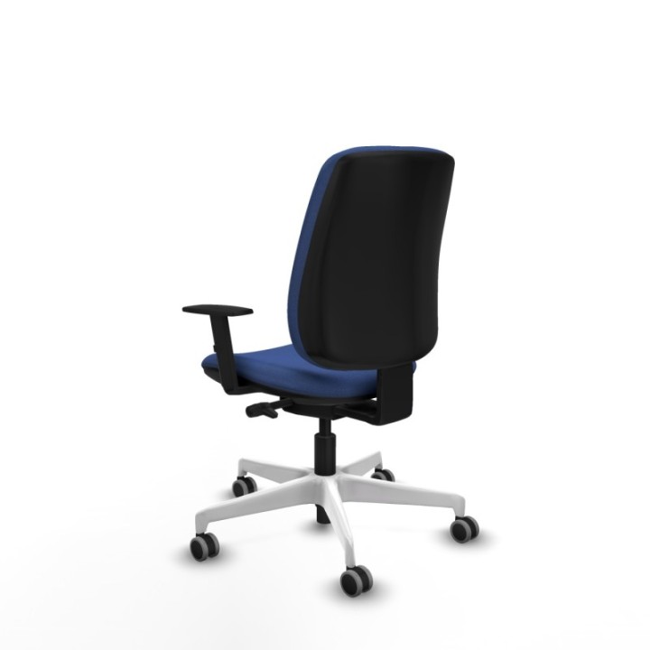 Alares tapizada traslack bali azul marino brazos 1D base blanca ruedas 65mm engomadas