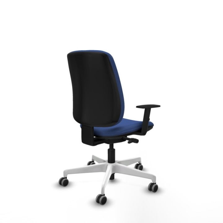 Alares tapizada traslack bali azul marino brazos 1D base blanca ruedas 65mm engomadas