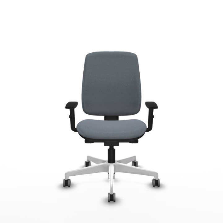 Alares tapizada traslack bali gris brazos 1D base blanca ruedas 65mm engomadas