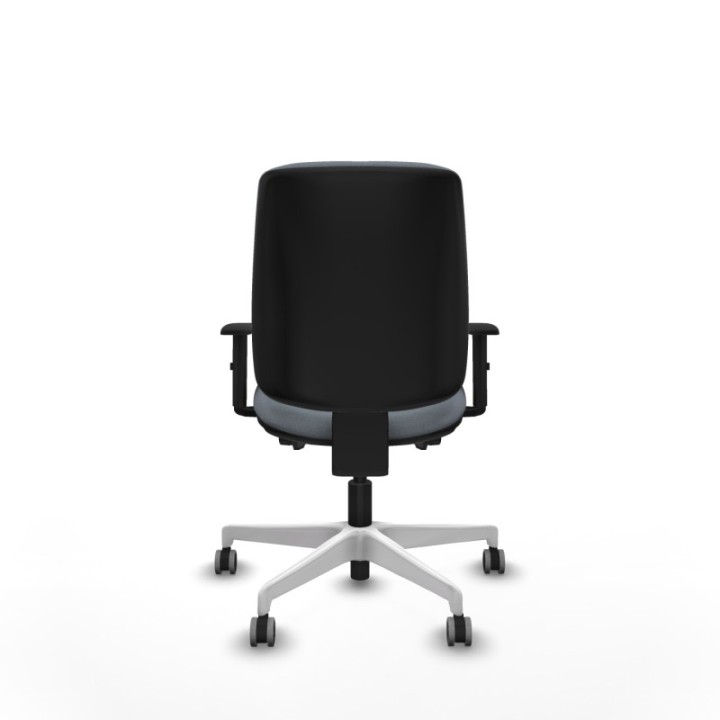 Alares tapizada traslack bali gris brazos 1D base blanca ruedas 65mm engomadas