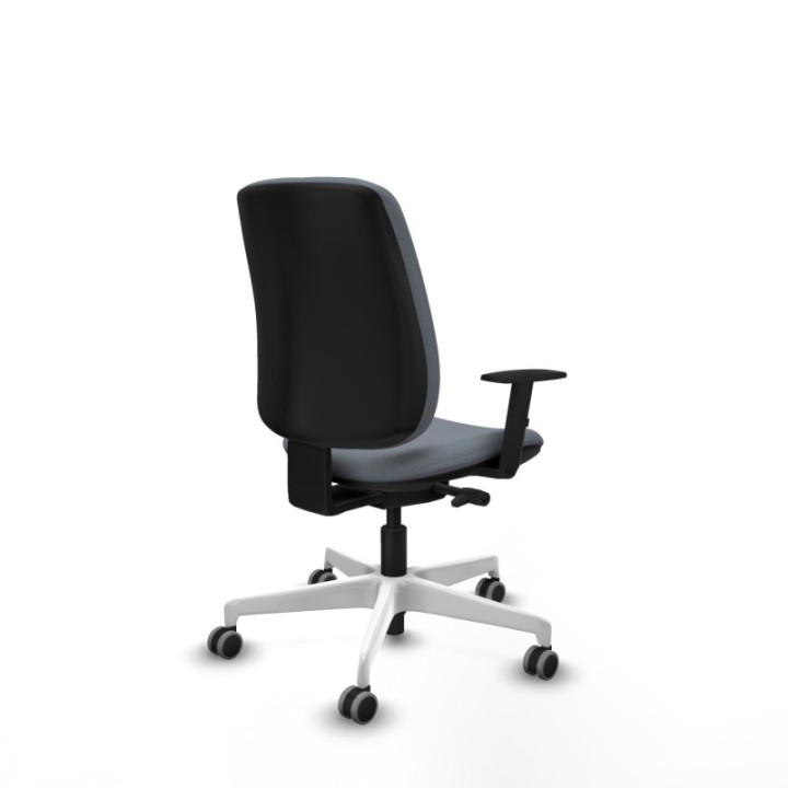 Alares tapizada traslack bali gris brazos 1D base blanca ruedas 65mm engomadas