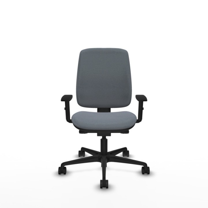 Alares tapizada traslack bali gris brazos 1D base nailon ruedas 65 mm nailon