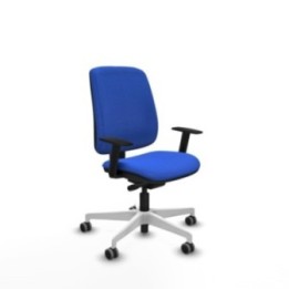 Alares tapizada traslack bali azul brazos 1D base blanca ruedas 65mm engomadas