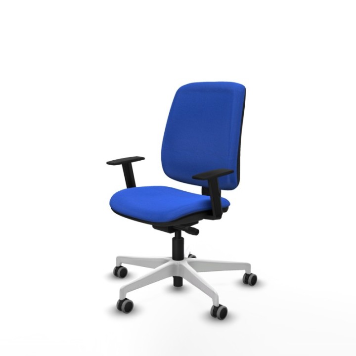 Alares tapizada traslack bali azul brazos 1D base blanca ruedas 65mm engomadas