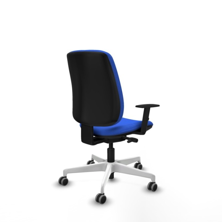 Alares tapizada traslack bali azul brazos 1D base blanca ruedas 65mm engomadas