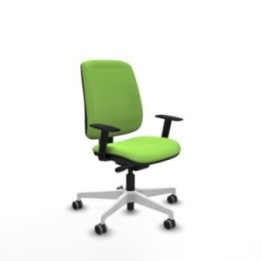 Alares tapizada traslack bali pistacho brazos 1D base blanca ruedas 65mm engomadas