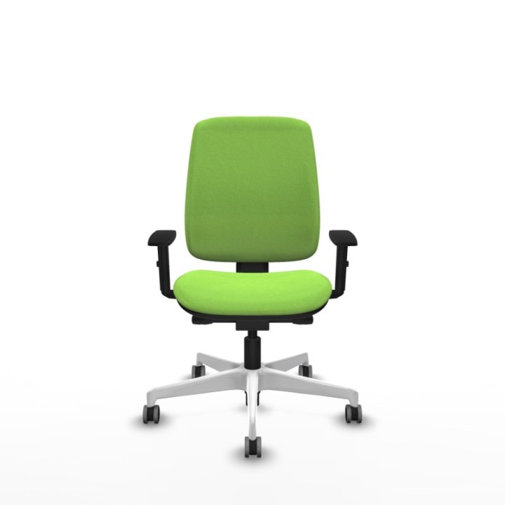 Alares tapizada traslack bali pistacho brazos 1D base blanca ruedas 65mm engomadas