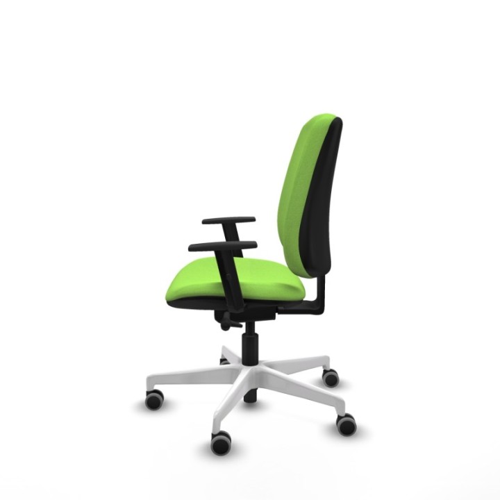 Alares tapizada traslack bali pistacho brazos 1D base blanca ruedas 65mm engomadas