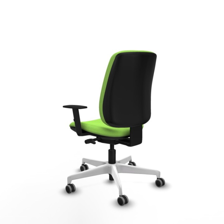 Alares tapizada traslack bali pistacho brazos 1D base blanca ruedas 65mm engomadas