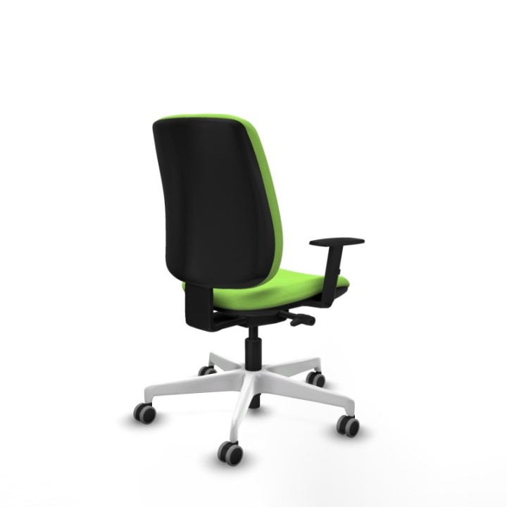 Alares tapizada traslack bali pistacho brazos 1D base blanca ruedas 65mm engomadas