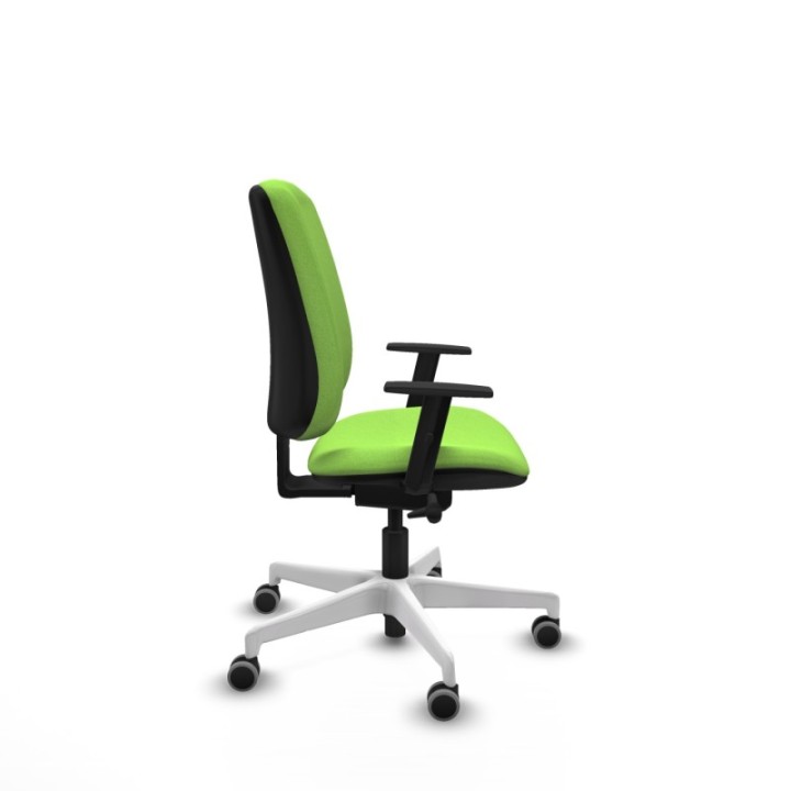 Alares tapizada traslack bali pistacho brazos 1D base blanca ruedas 65mm engomadas