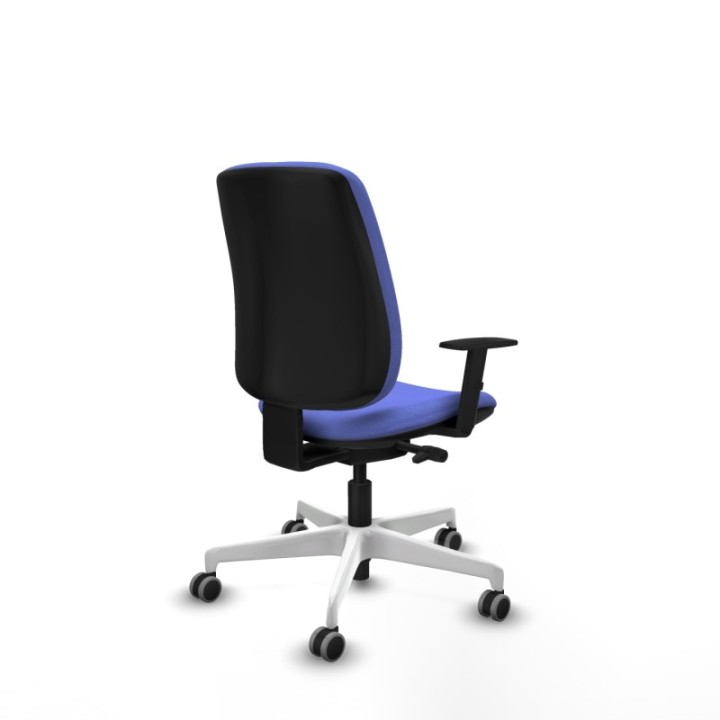 Alares tapizada traslack bali azul claro brazos 1D base blanca ruedas 65mm engomadas