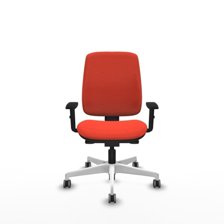 Alares tapizada traslack bali naranja oscuro brazos 1D base blanca ruedas 65mm engomadas