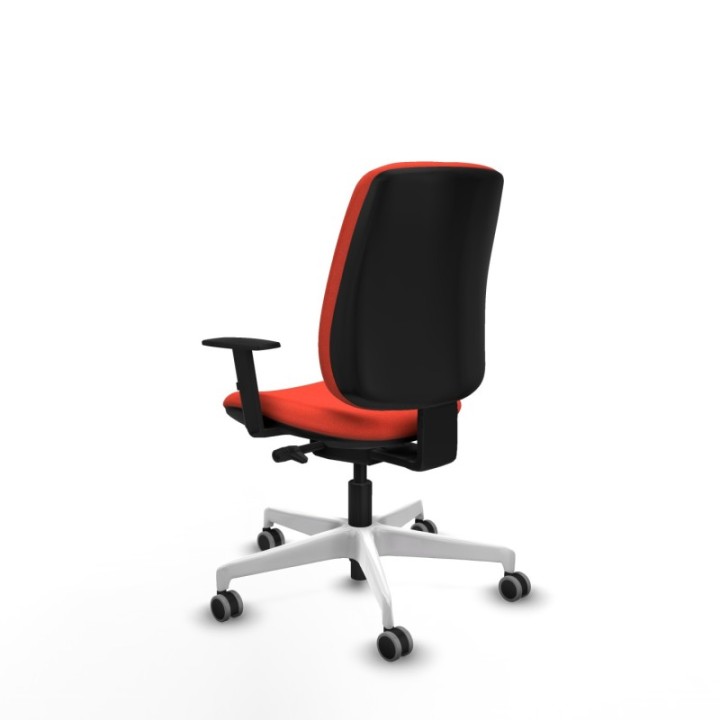 Alares tapizada traslack bali naranja oscuro brazos 1D base blanca ruedas 65mm engomadas