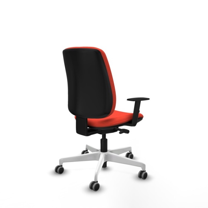 Alares tapizada traslack bali naranja oscuro brazos 1D base blanca ruedas 65mm engomadas