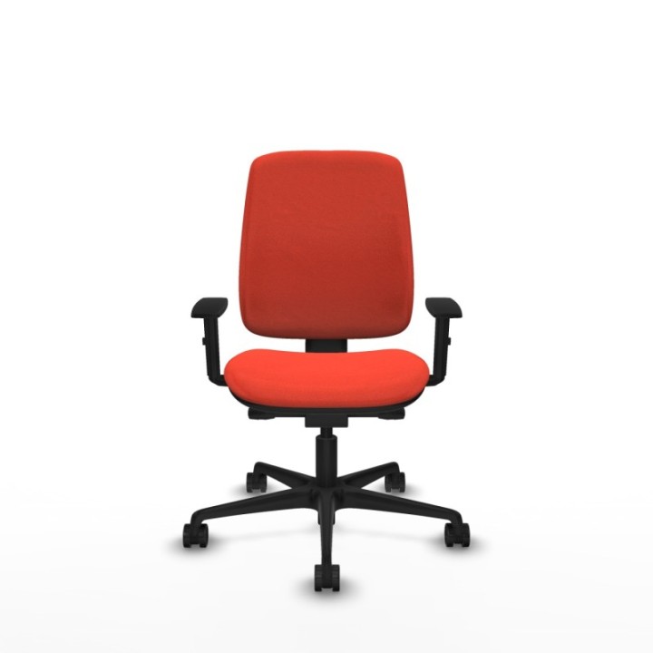 Alares tapizada traslack bali naranja oscuro brazos 1D base nailon ruedas 65 mm nailon