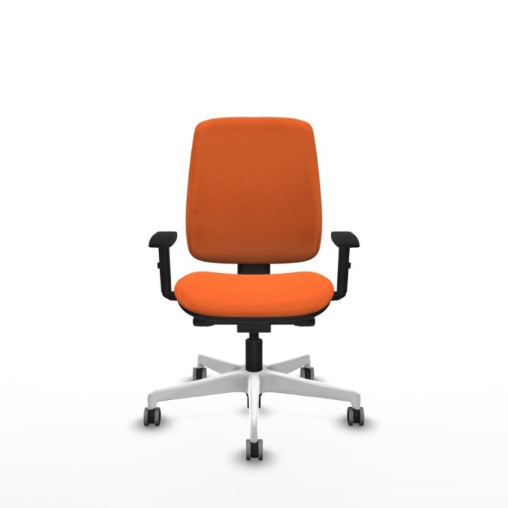 Alares tapizada traslack bali naranja brazos 1D base blanca ruedas 65mm engomadas