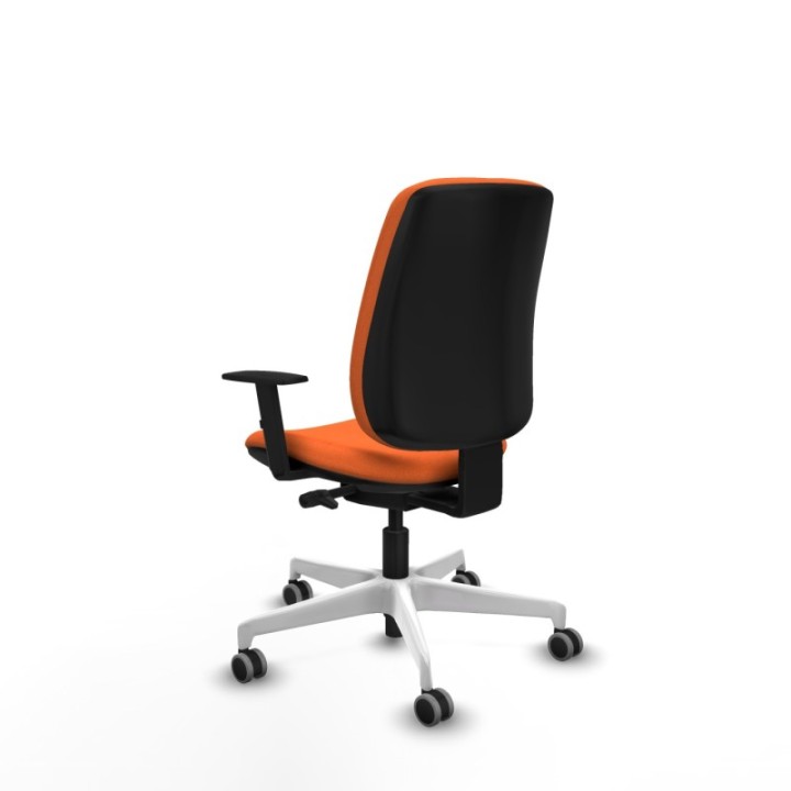 Alares tapizada traslack bali naranja brazos 1D base blanca ruedas 65mm engomadas