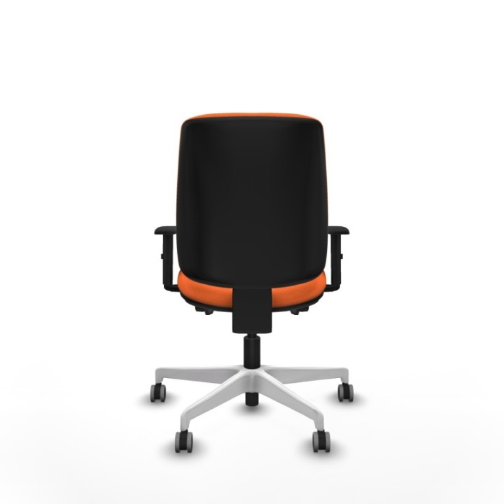 Alares tapizada traslack bali naranja brazos 1D base blanca ruedas 65mm engomadas