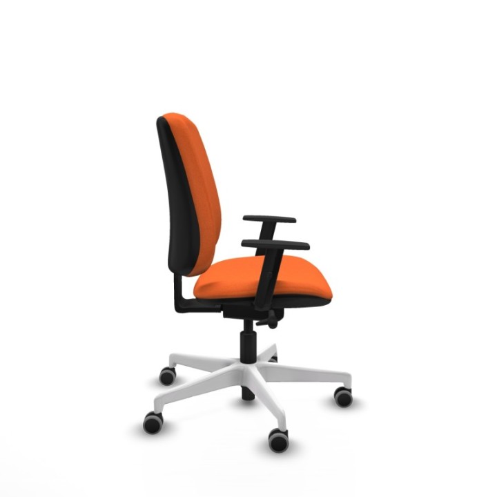 Alares tapizada traslack bali naranja brazos 1D base blanca ruedas 65mm engomadas