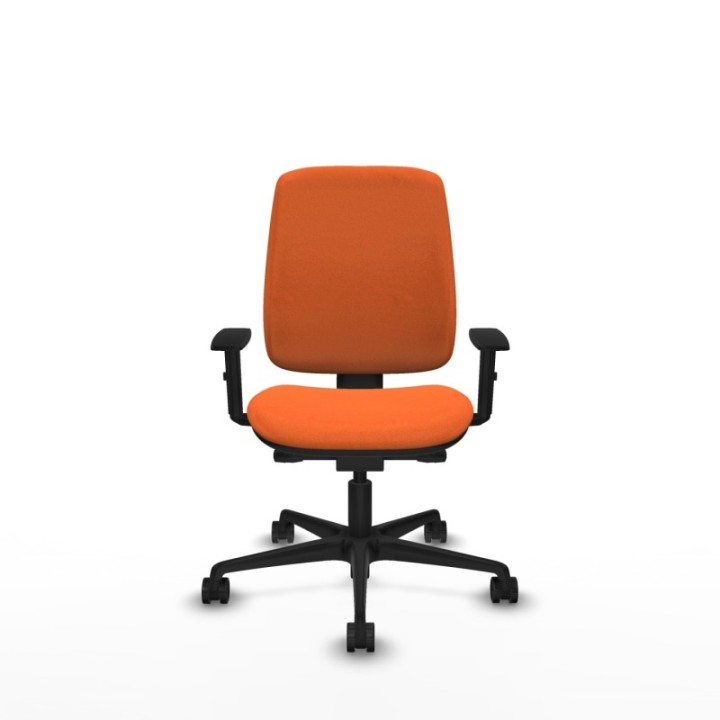 Alares tapizada traslack bali naranja brazos 1D base nailon ruedas 65 mm nailon