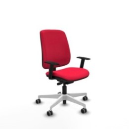 Alares tapizada traslack bali rojo brazos 1D base blanca ruedas 65mm engomadas