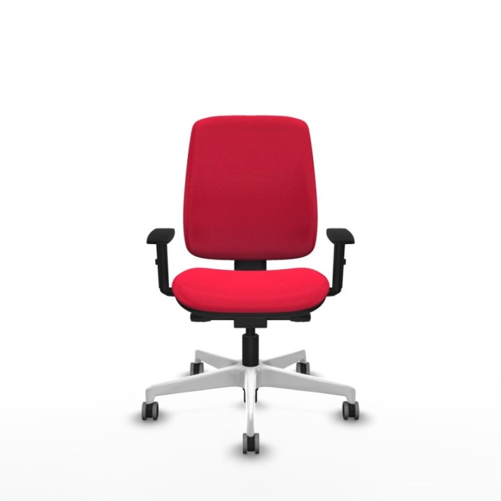 Alares tapizada traslack bali rojo brazos 1D base blanca ruedas 65mm engomadas