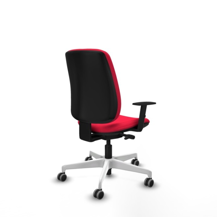 Alares tapizada traslack bali rojo brazos 1D base blanca ruedas 65mm engomadas