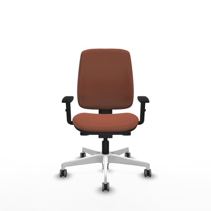 Alares tapizada traslack bali marrón brazos 1D base blanca ruedas 65mm engomadas