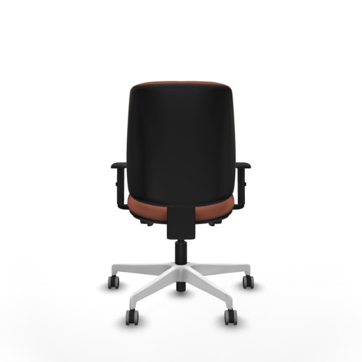 Alares tapizada traslack bali marrón brazos 1D base blanca ruedas 65mm engomadas