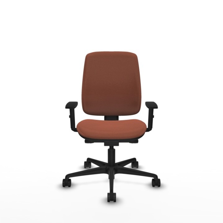 Alares tapizada traslack bali marrón brazos 1D base nailon ruedas 65 mm nailon