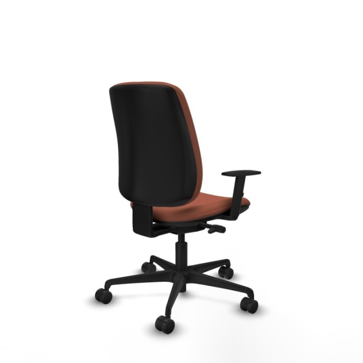 Alares tapizada traslack bali marrón brazos 1D base nailon ruedas 65 mm nailon