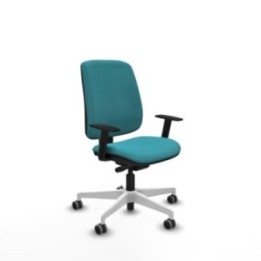 Alares tapizada traslack bali turquesa brazos 1D base blanca ruedas 65mm engomadas