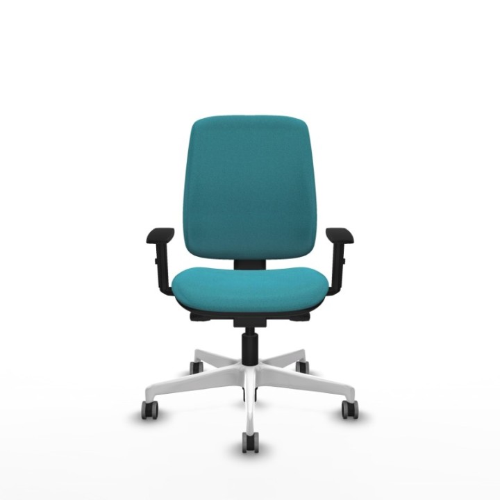 Alares tapizada traslack bali turquesa brazos 1D base blanca ruedas 65mm engomadas