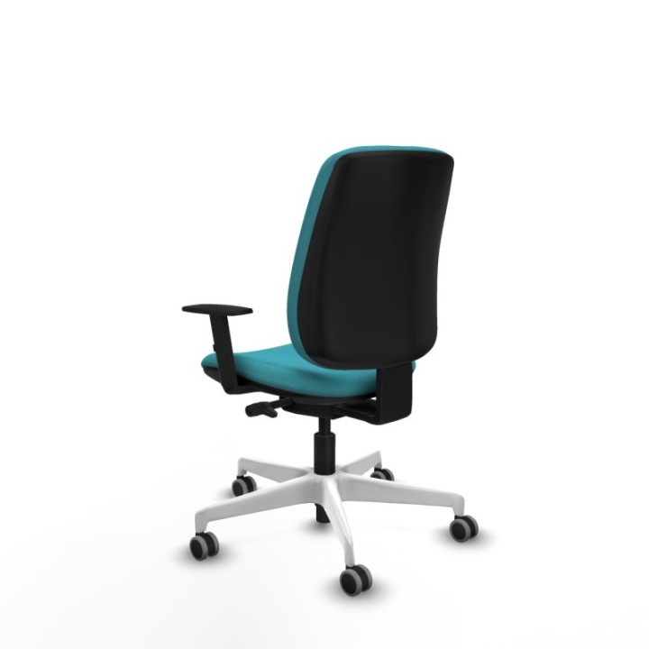 Alares tapizada traslack bali turquesa brazos 1D base blanca ruedas 65mm engomadas